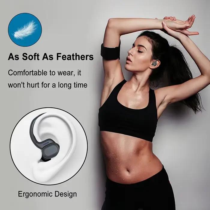 Écouteurs sportifs sans fil Bluetooth 5.3 avec crochets d'oreille