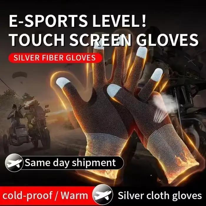 Gants de jeu Kanlennys Room en fibre d'argent pour performances optimales en jeux mobiles et consoles pour joueurs exigeants