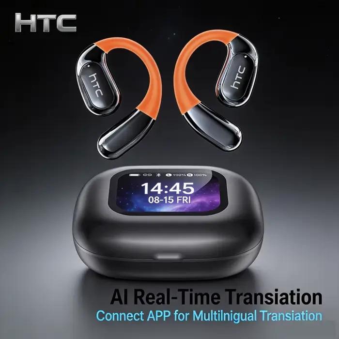 Écouteurs sans fil Bluetooth HTC NE27 améliorés avec traduction en temps réel
