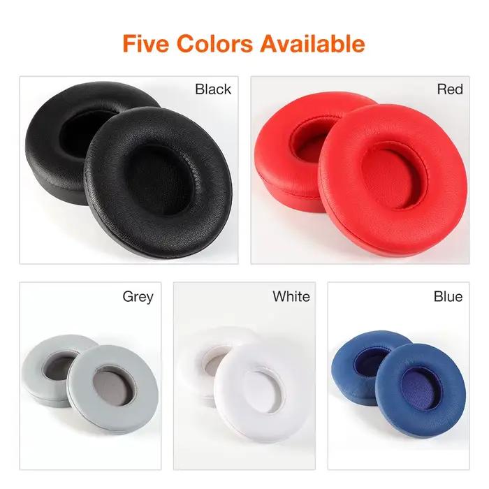 Coussinets doreille nephy en art du tissu antibruit pour beats solo 2 3 earphones couleur corail ou multicolore occasion specialeécoute musicale confortable