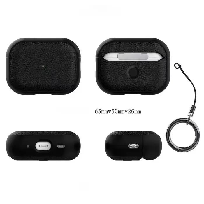 Étui en cuir texturé pour Apple Airpods 1 2 3 4 Pro
