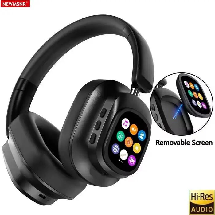 AI LCD écran tactile choc basse casques HIFI son sans fil Bluetooth casque ANC réduction du bruit Gamer écouteurs avec micro HD