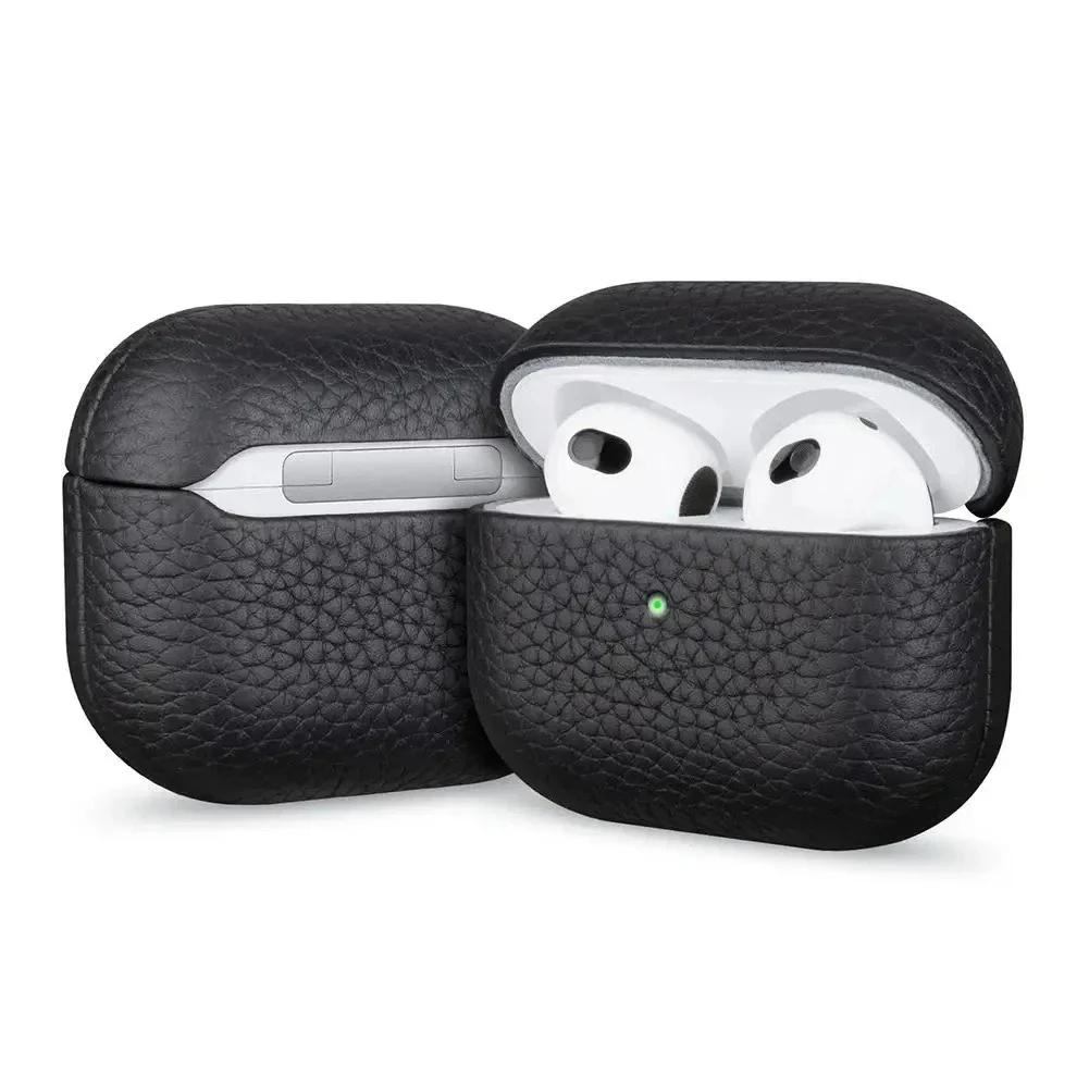 Étui pour écouteurs Bluetooth haut de gamme pour Apple AirPods Air 2 3 4 Pro 2 3, cuir véritable rét
