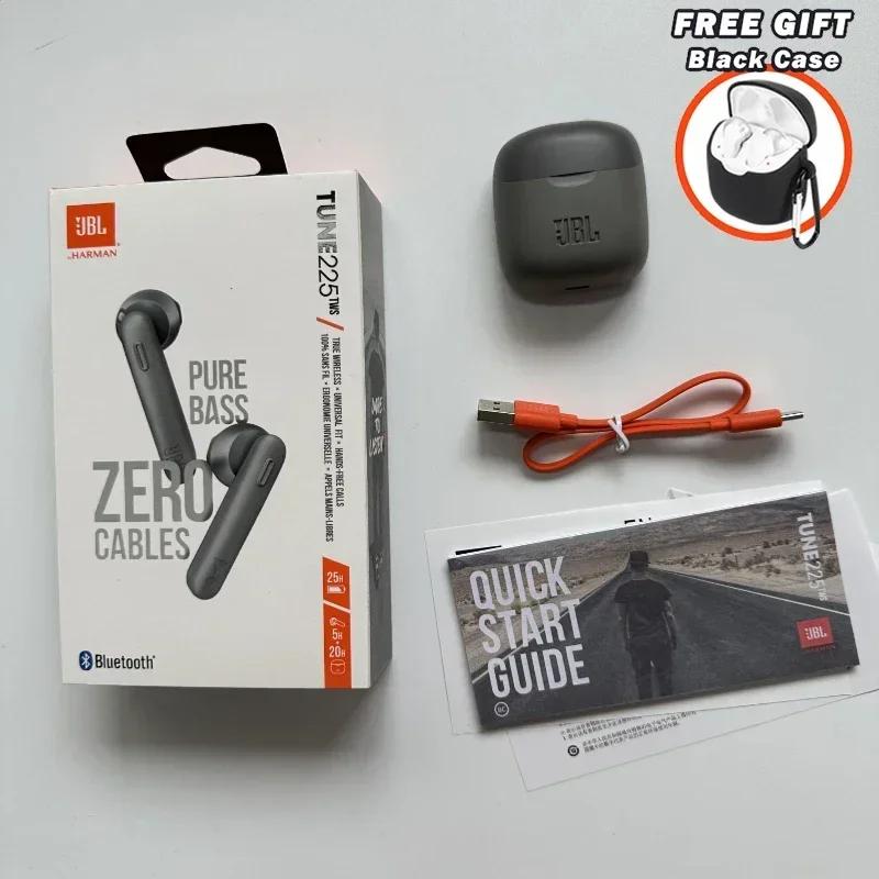 Casque Bluetooth sans fil JBL Tune 225 TWS d'origine, écouteurs stéréo, écouteurs de sport pour la c