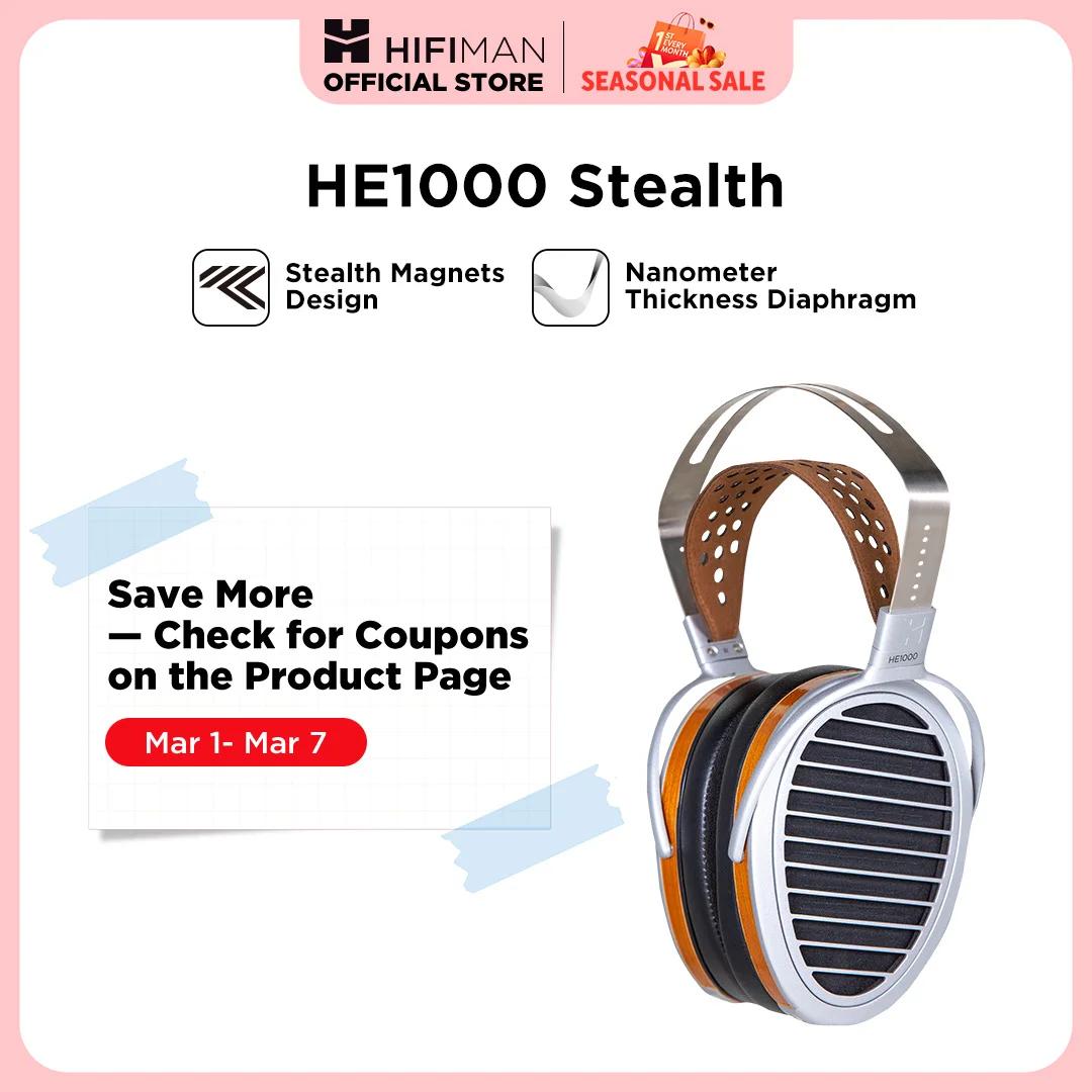 HIFIMAN-Casque magnétique planaire HE1000 pour Audiophiles, casque supra-auriculaire à dos ouvert, a