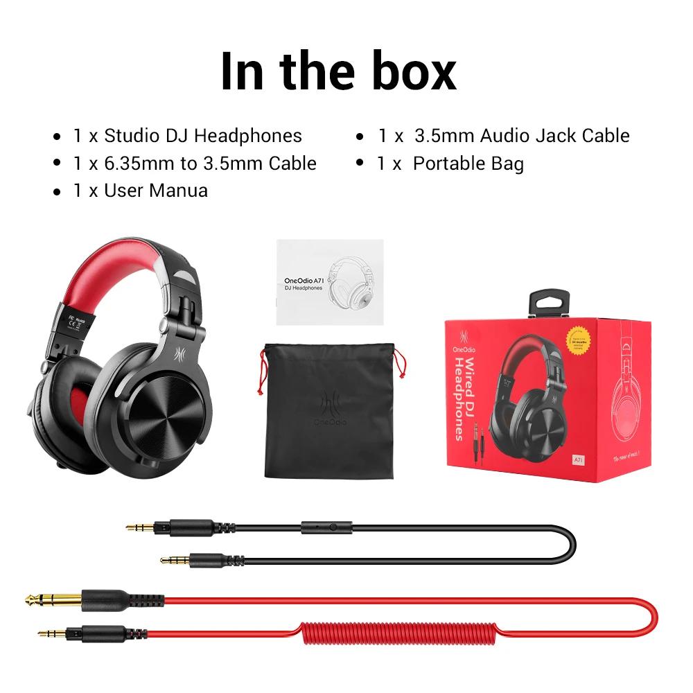 Oneodio – casque d'écoute filaire Portable A71-X, Original Studio DJ, avec Port de partage de musiqu