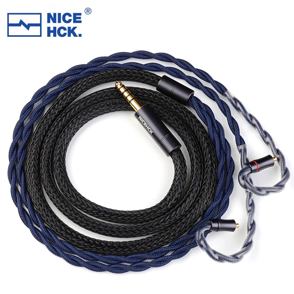 NICEHCK DragonScale 7N OCC + câble d'écouteurs mixte en alliage d'argent paladium MMCX 2 broches pou