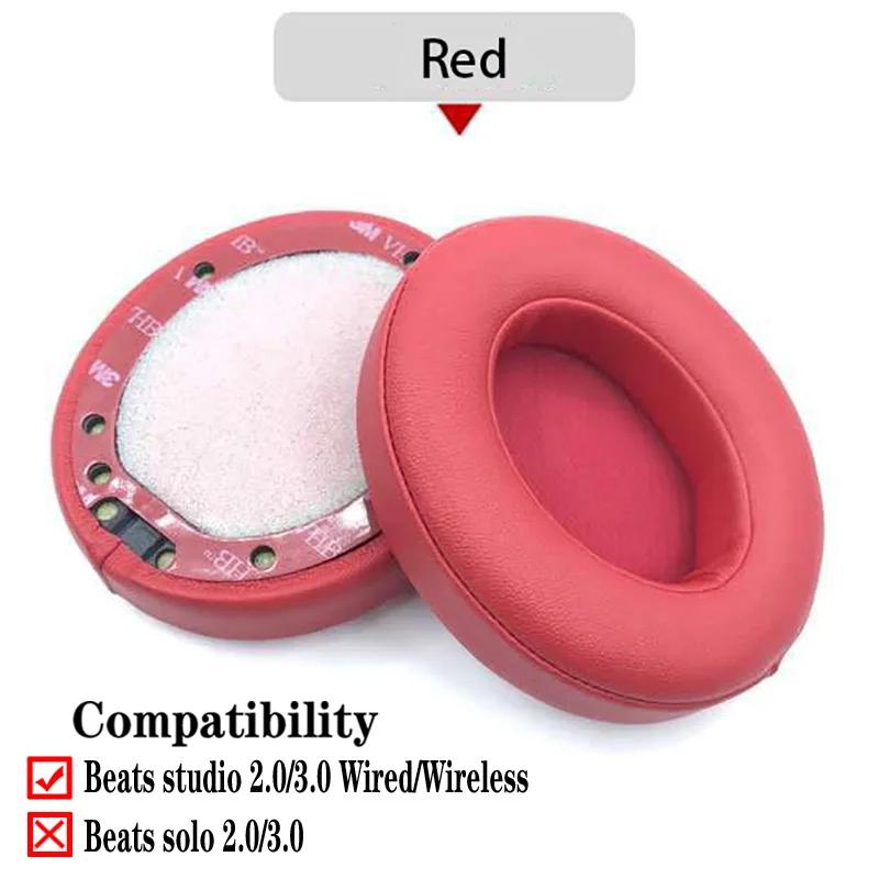Coussinets d'oreille de remplacement pour écouteurs Beats Studio 2.0 Studio 3.0, en cuir protéiné et