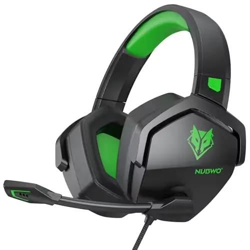 NUBWO N16 casque de jeu micro antibruit, casque filaire sonore stéréo pour PS5, PS4, Xbox One, Switc