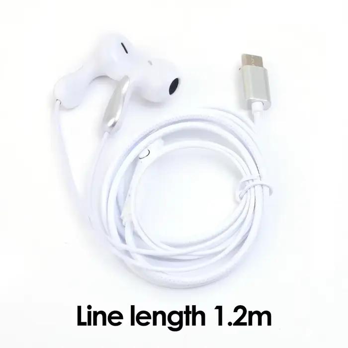 Casque filaire de musique stéréo de type C avec micro, écouteurs universels USB C, Samsung, Xiaomi,
