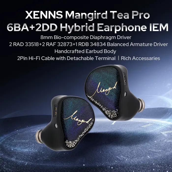 Précommande Xenns Mangird Tea Pro 2024 mis à jour 6BA + 2DD hybride haute performance IEM Hifi casqu