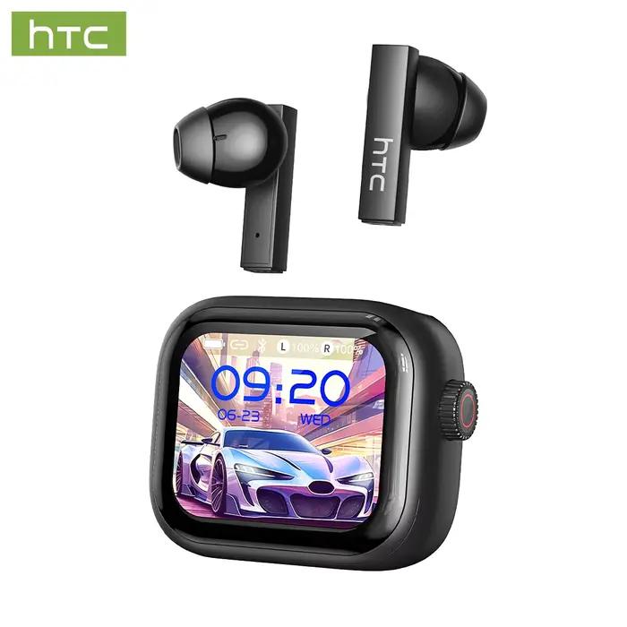 Écouteurs Traducteurs IA HTC NE40 TWS avec Écran Tactile LCD, Autonomie de 48H, Écouteurs Bluetooth