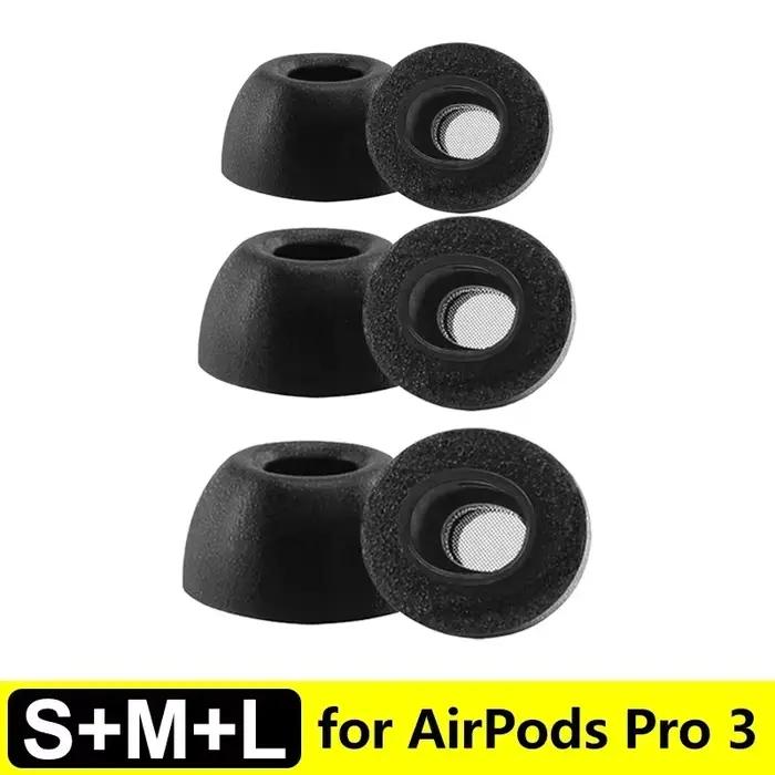 1/2/3 paires d'embouts d'oreille antidérapants en mousse à mémoire de forme pour Apple AirPods Pro 3