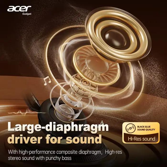 Acer Ohr560 Casque Bluetooth sans fil supra-auriculaire Casque pliable avec microphone intégré Appel