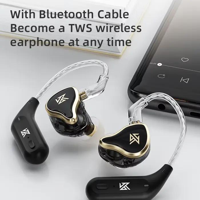 KZ ZAS-Écouteurs filaires à technologie hybride, intra-auriculaires, HIFI, réduction du bruit, bouch