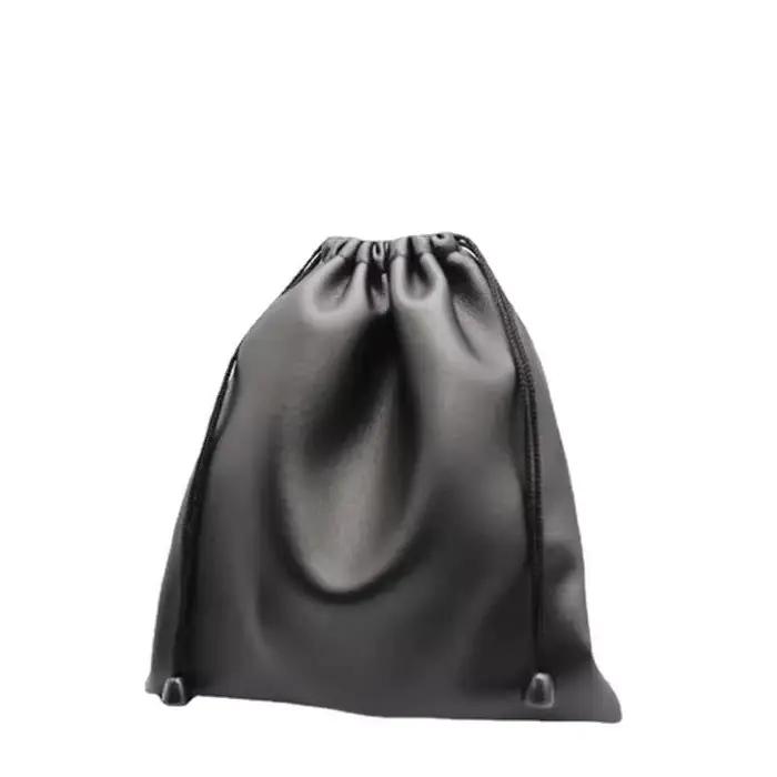 Sac à cordon pour écouteurs, noir, anti-poussière, rangement pour écouteurs, pour voyage et maison,