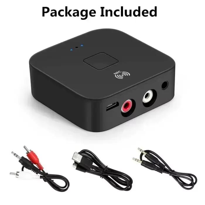 Récepteur Audio Bluetooth 5.0 NFC, 3.5mm AUX R/L RCA, adaptateur Audio stéréo sans fil pour amplific