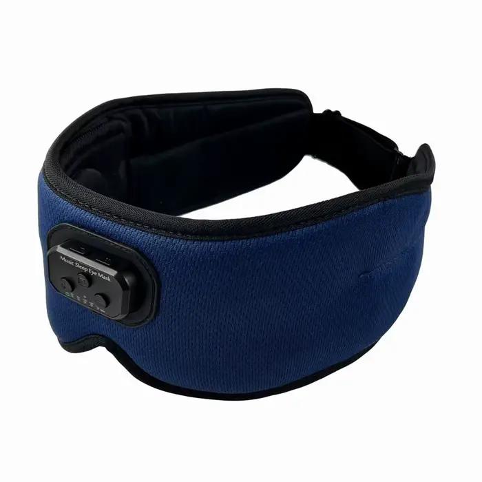 Écouteurs de sommeil blanc antibruit HD 3D, compatible Bluetooth 5.2, masque pour les yeux, arrêt au