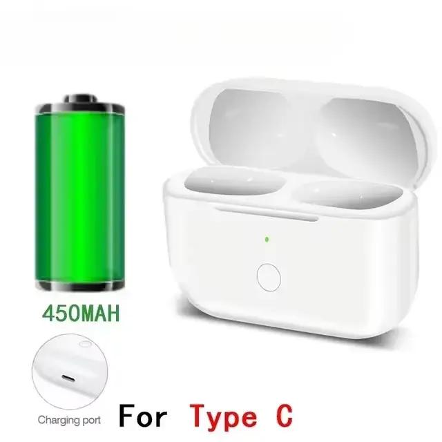 Étui de chargement sans fil pour Airpods Pro 1 et 2, boîtier de chargeur de remplacement, Port iOS/t