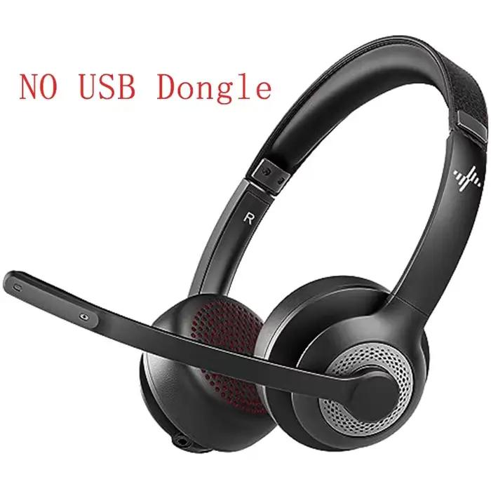JIAMQISHI EH02U casque Bluetooth sans fil micro ANC pour ordinateur de travail casque USB Dongle mic