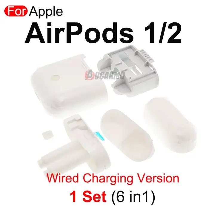 Aocarmo pour Apple AirPods 1 2 3 4 Pro Pro2 ensemble complet coque pour boîtier de chargement compar