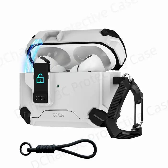 Étui pour AirPods 4e génération Pro Pro 2 Pro 3, coque sécurisée à fermeture automatique, compatible