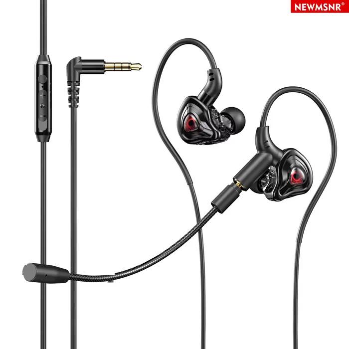 Écouteurs de jeu e-sports avec 2 micros, intra-auriculaires de Type C et 3.5mm, son Surround, avec m