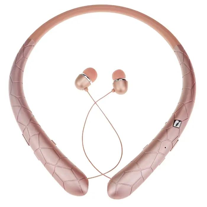 Écouteurs d'entraînement à suppression de bruit, oreillettes rétractables compatibles Bluetooth 5.0