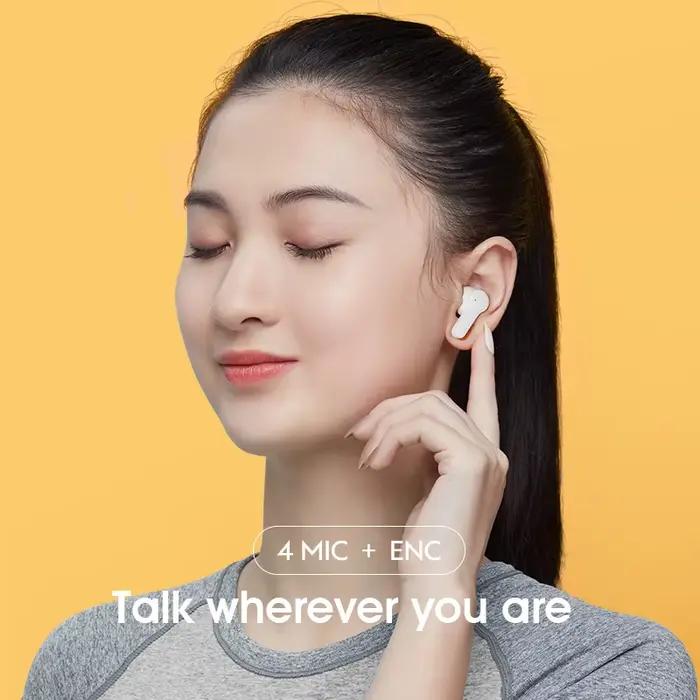 QCY – écouteurs sans fil Bluetooth T13, écouteurs TWS, 4 Microphones, ENC HD, charge rapide, command