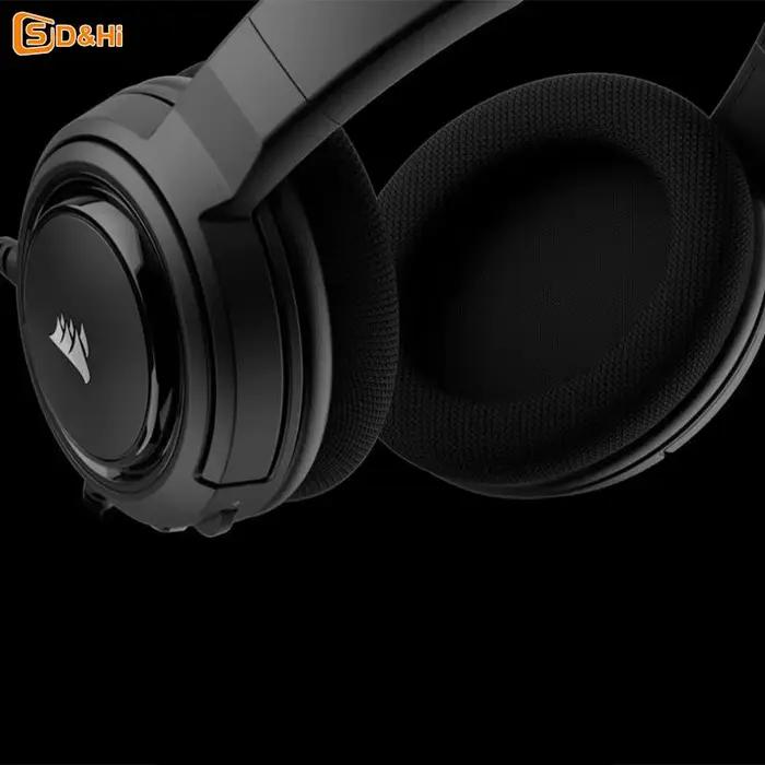 1 paire de coussinets d'oreille en mousse de remplacement, housse de coussin pour casque de jeu CORS