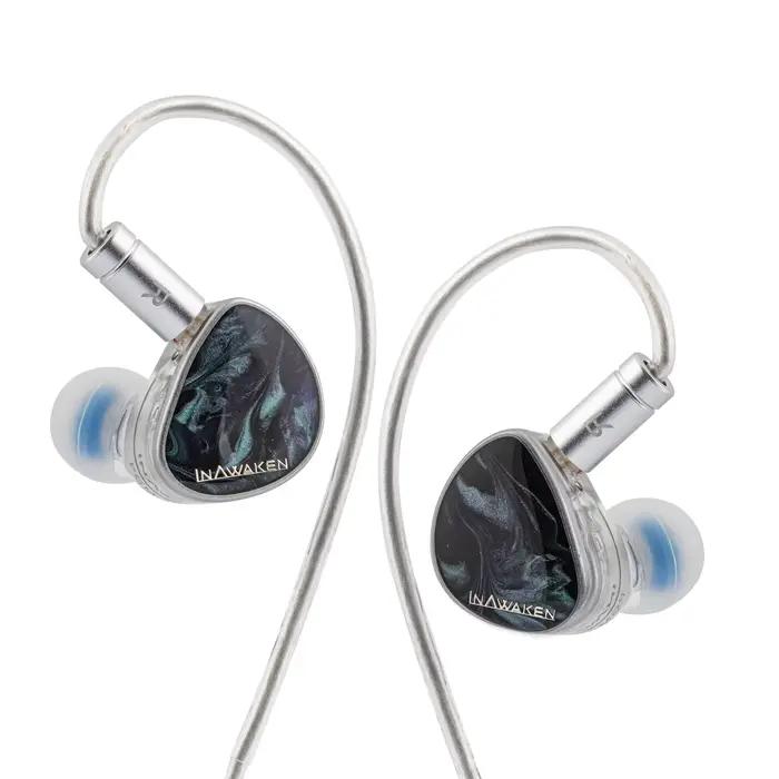 INAWAKEN DAWN Ms casque IEM à pilote dynamique à diaphragme violet-or avec câble blindé OFC pour mus