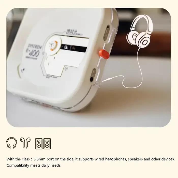 Lecteur CD portable HIFI aste, baladeur de musique couleur absorbe ouissante, Bluetooth 5.3, lecture
