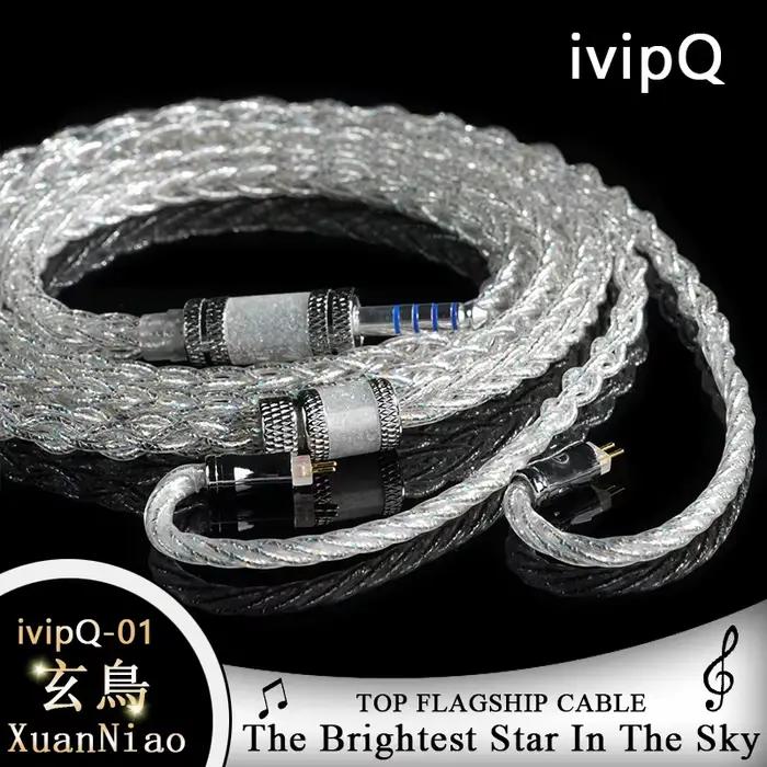 Câble de mise à niveau pour écouteurs haut de gamme ivipQ-01 DIY, conducteur multi-éléments avec 3.5