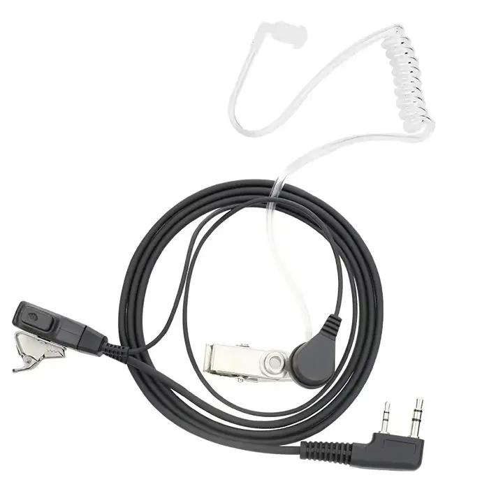 2 Pin PTT MIC Casque Covert Acoustic Tube In-Ear Oreillette Pour MendTYT Baofeng UV-5R BF-888S CB Radio Accessoires