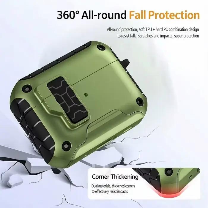 Étui pour AirPods Pro 3 avec verrouillage sécurisé et ouverture automatique, étanche, antichoc, non glissant, en TPU pour protection complète des écouteurs Bluetooth