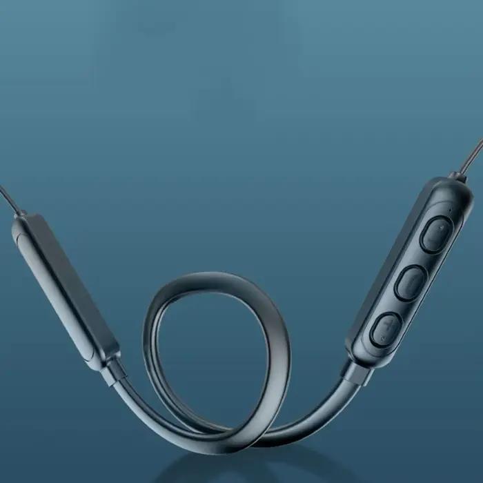 Tour de cou sans fil Bluetooth 5.0 écouteurs sportifs avec microphone pour activités physiques intense et communication claire pour homme et femme