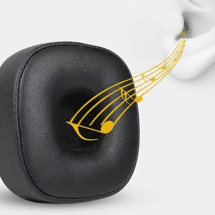 Coussinets d'oreille en cuir doux et mousse de mémoire de forme pour confort et isolation sonore supérieure occasionnels utilisation audio et cadeaux
