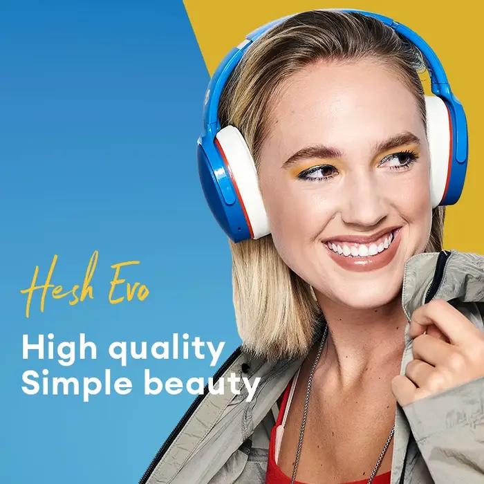 Original Skullcandy Hesh Evo S6HVW-N740 casque sur l'oreille longue Endurance écouteurs sans fil Bluetooth