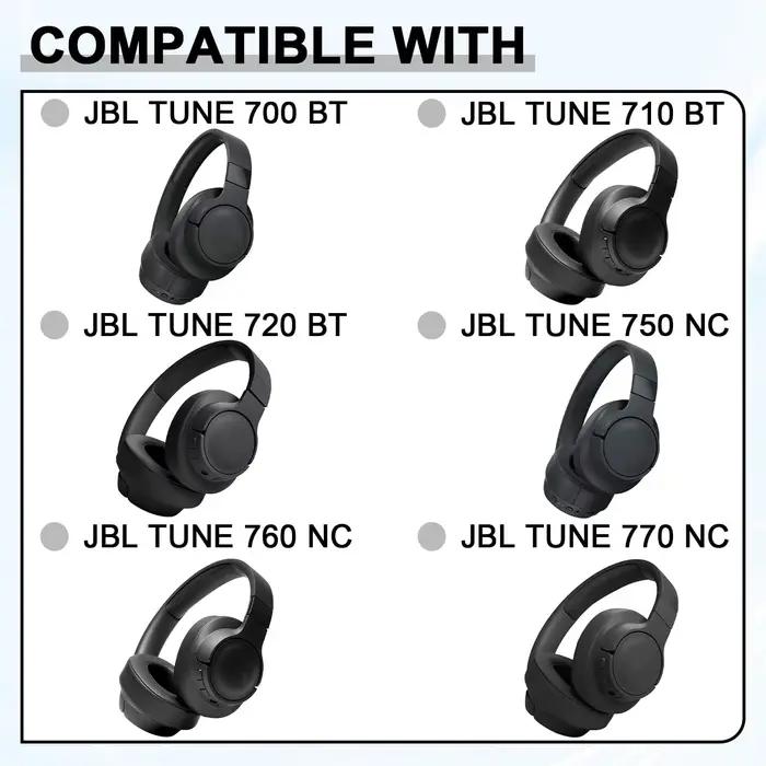 Coussinets d'oreille souples pour casque JBL Tune 700BT 710BT 720BT 750BTNC 760NC 770NC – Pièces de rechange et de réparation