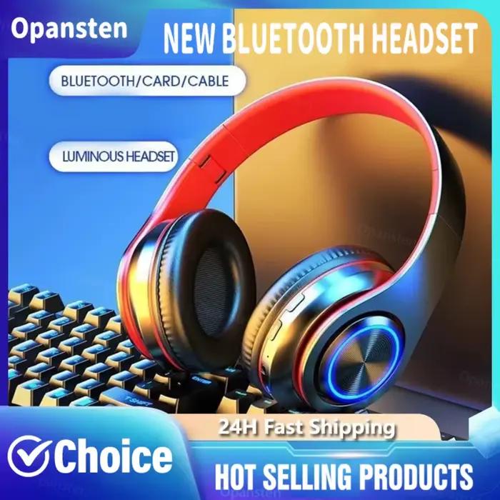 Casque Gamer Bluetooth Surround Son Stéréo Sans Fil Écouteur USB avec Microphone Lumière Colorée Occasions Spéciales Jeu Musique Transport En Commun Offrir