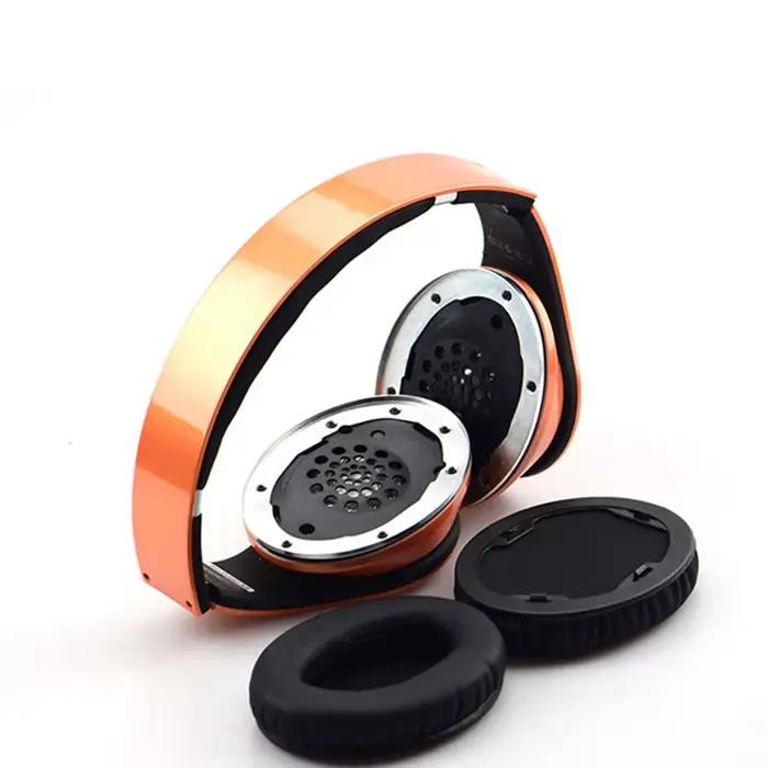 Coussinets d'oreille de remplacement doux et confortables pour écouteurs Beats By Dr Dre Studio 1.0 en cuir protéique noir et blanc pour amélioration de l'audio et du confort