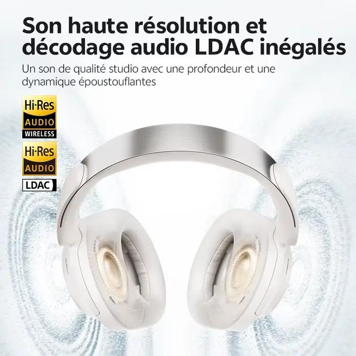 Casque supra-auriculaire QCY H3S avec ANC adaptatif -56 dB