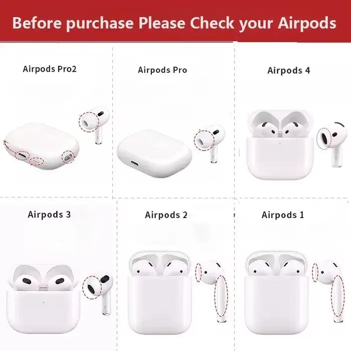 Étui de protection de luxe résistant aux chocs pour AirPods Pro/Pro 2 avec porte-clés et kit de nettoyage pour AirPods 3e et 4e génération occasions spéciales cadeau