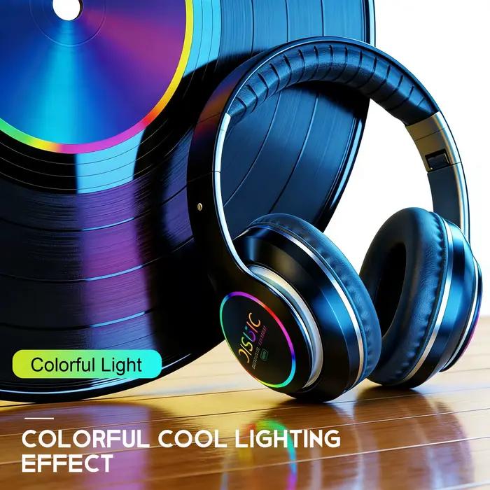 Casque sans fil Bluetooth 5.0 HiFi avec écouteurs supra-auriculaires