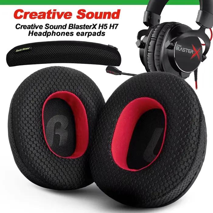 Coussinets d'oreille en mousse pour écouteurs Creative Sound BlasterX H5 H7
