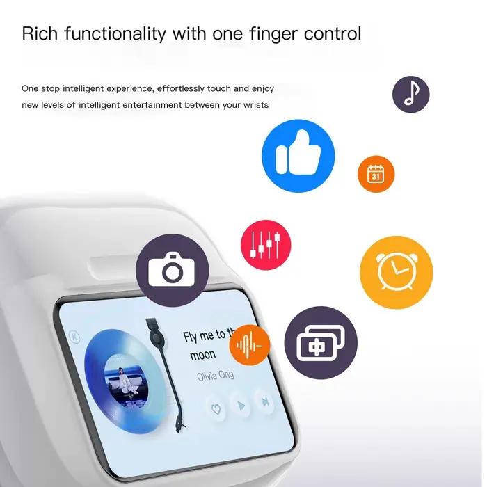 Écouteurs sans fil Bluetooth à écran tactile LCD couleur antibruit semi-intra-auriculaires pour femmes et hommes usage quotidien et loisirs