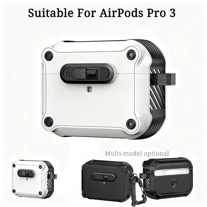 Coque de protection antichoc en PC avec crochet pour AirPods Pro 3