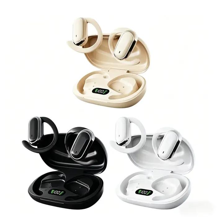 Écouteurs à conduction osseuse sans fil Bluetooth 5.4 pour sport audio haute fidélité annulation active du bruit autonomie étendue occasions spéciales femmes