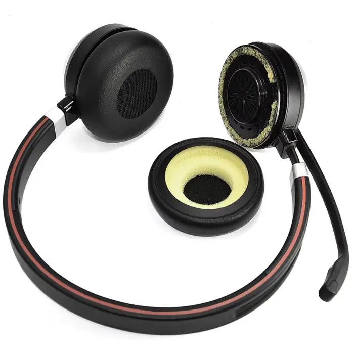 Nouveaux coussinets d'oreille en éponge noirs pour casques Jabra Evolve 20 20SE 30 30II 40 65+ améliorant la fidélité sonore et le confort auditive pour télétravail et conférences vidéo
