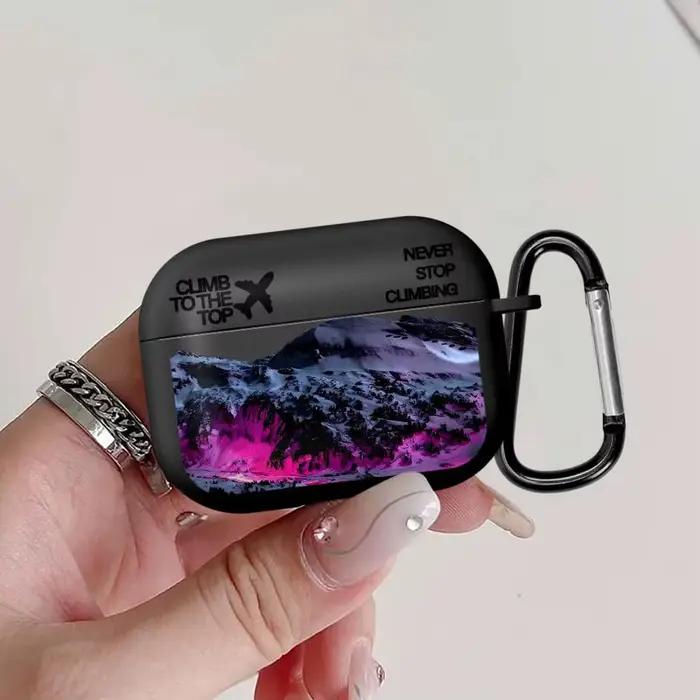 Étuis pour écouteurs, étui de protection pour Airpods 3 Pro2 Pro3 1 Pro 4 2 Snow Mountain Airplane